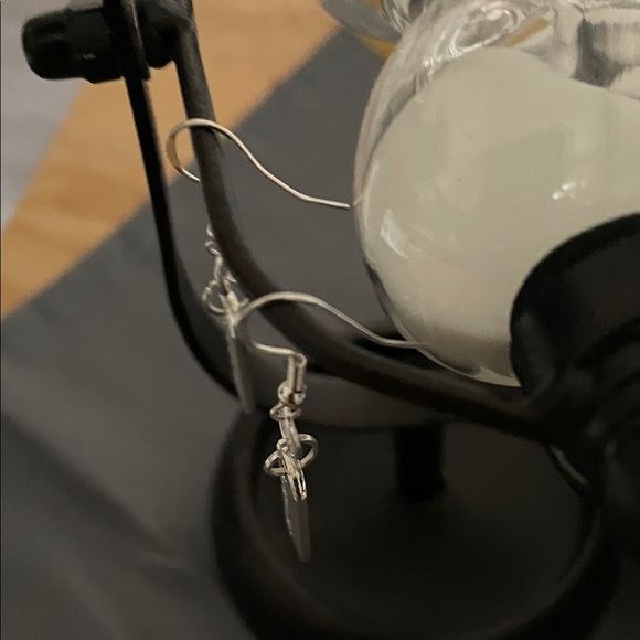 Hand Crafted Silver 'Imagine' Earrings - Picture 7 of 8